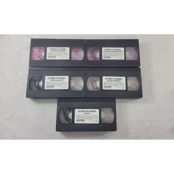 Laurel & Hardy Collector's Series 5-Pack VHS Box Set Goodtimes Home Video - Picture 9 of 9